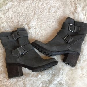 Sam Edelman Troy Gray Suede Boots